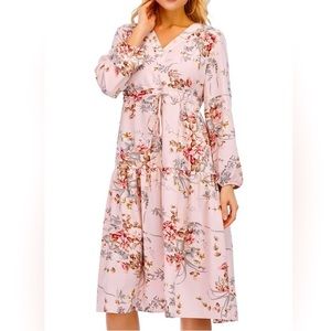 NWT - Boho Pink Floral dress